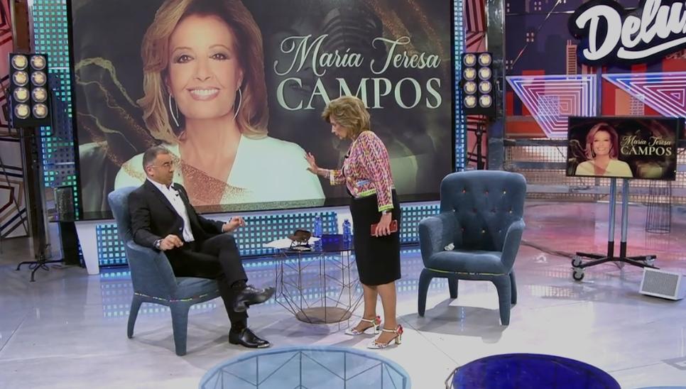 Jorge Javier cabrea a María Teresa Campos y abandona el plató de 'Sábado Deluxe' tras sacarle el programa sus polémicas familiares.