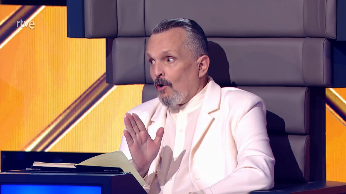 Miguel Bosé como miembro del jurado de 'Cover Night'.