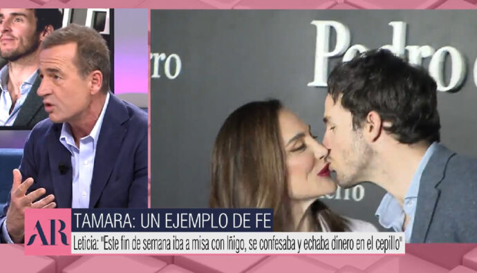Alessandro Lequio señala a Tamara Falcó en 'El programa de Ana Rosa'.