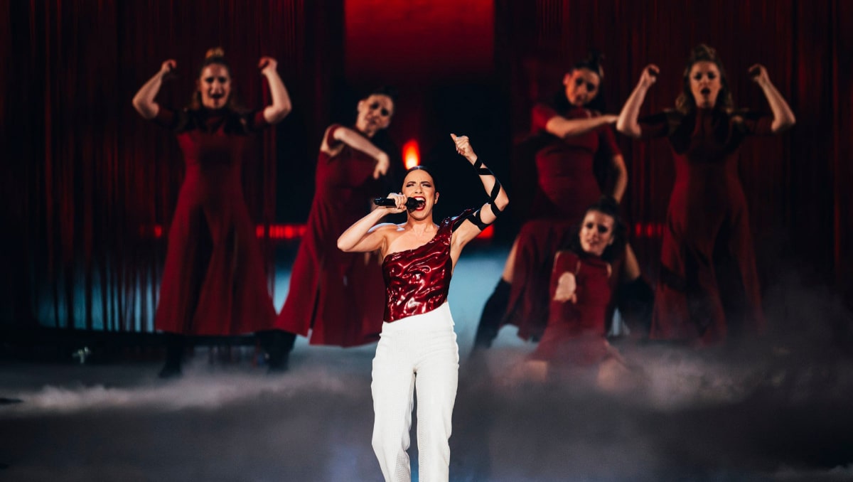 Blanca Paloma en su tercer ensayo en Eurovisión 2023.