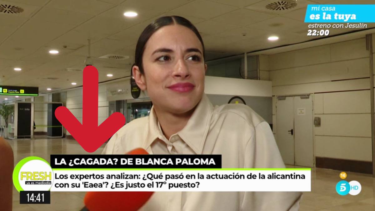 Este rótulo visto en 'Ya es mediodía' sobre Blanca Paloma causa un cabreo máximo en redes