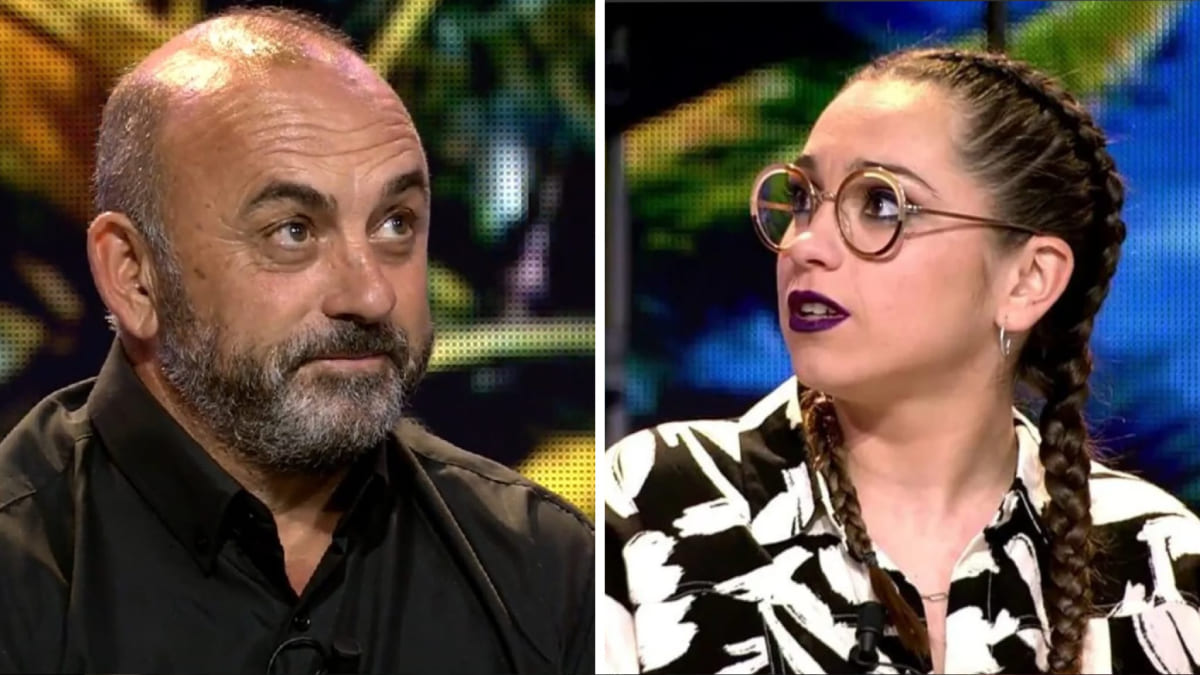 Ginés Corregüela y Míriam en el plató de 'Supervivientes'.