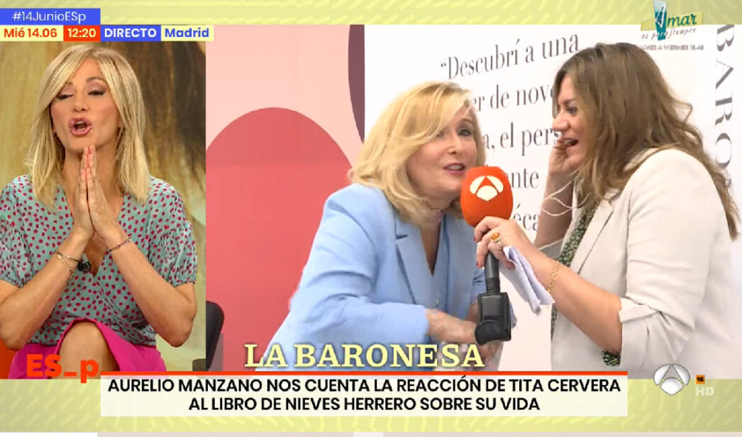 Nieves Herrero abandona en directo su entrevista con 'Espejo Público'.