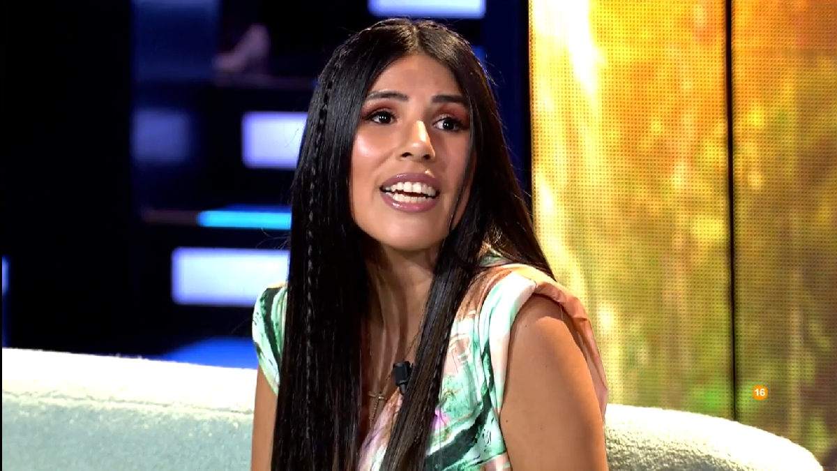 Isa Pantoja en el plató de 'Supervivientes'.