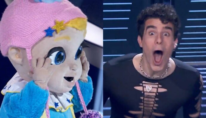 Bebé y Javier Calvo en 'Mask singer 3'.
