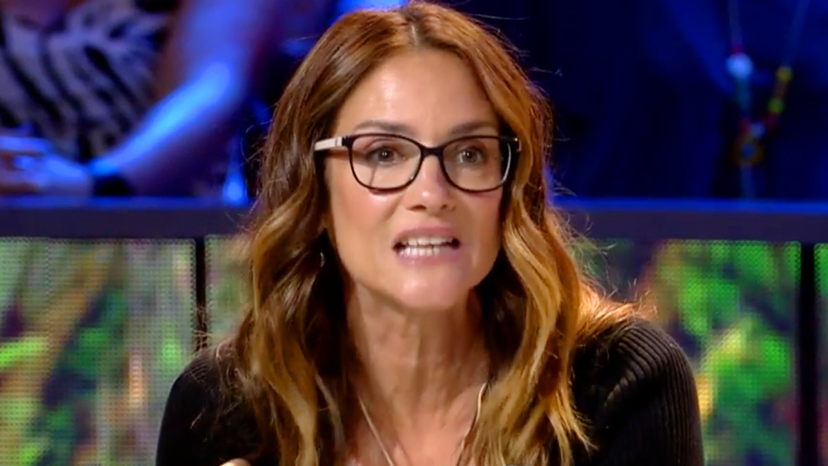 Elena Rodríguez en el plató de 'Supervivientes'