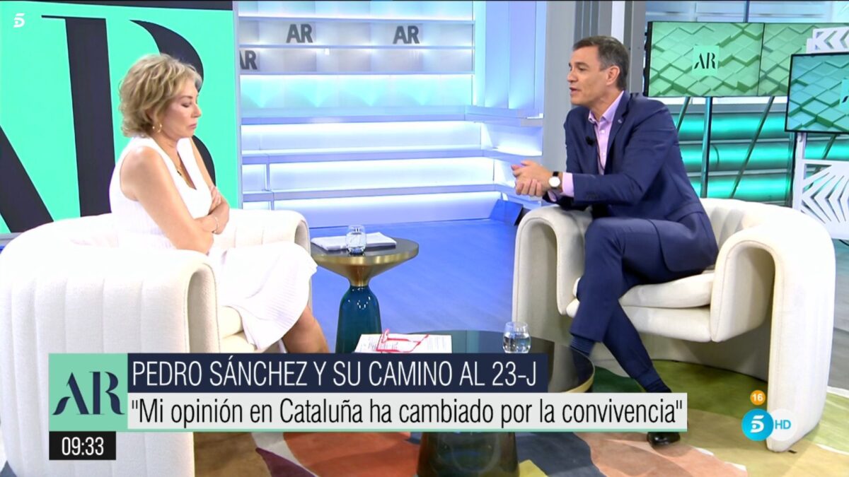 Ana Rosa Quintana y Pedro Sánchez.