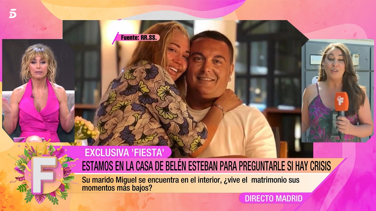 'Fiesta' destapa la crisis matrimonial de Belén Esteban.