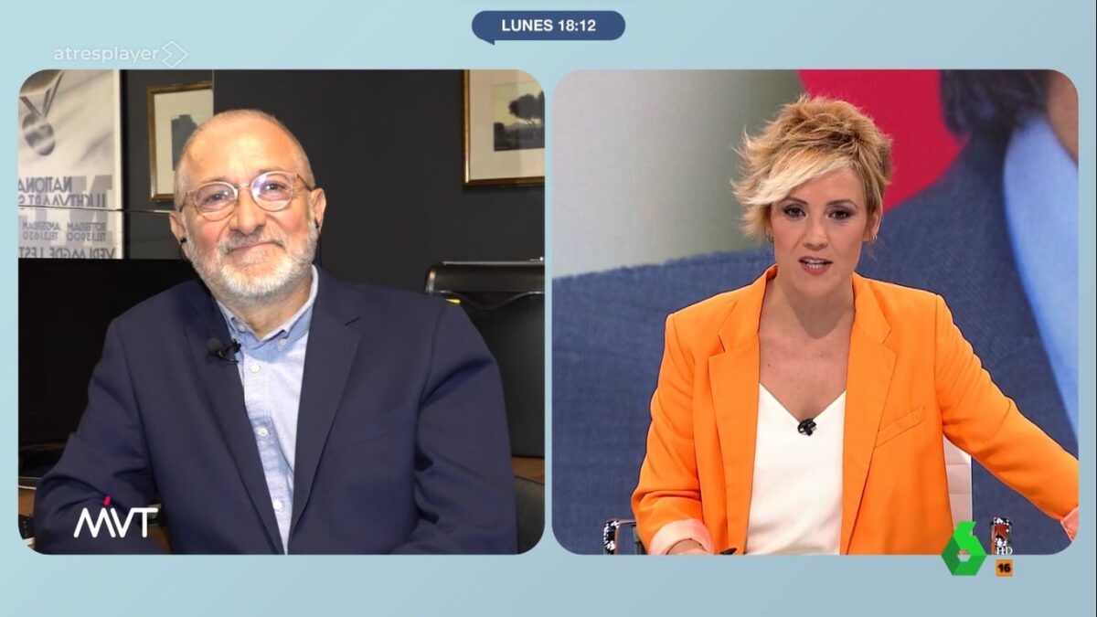 Xavier Sardá y Cristina Pardo en 'Más vale tarde'.