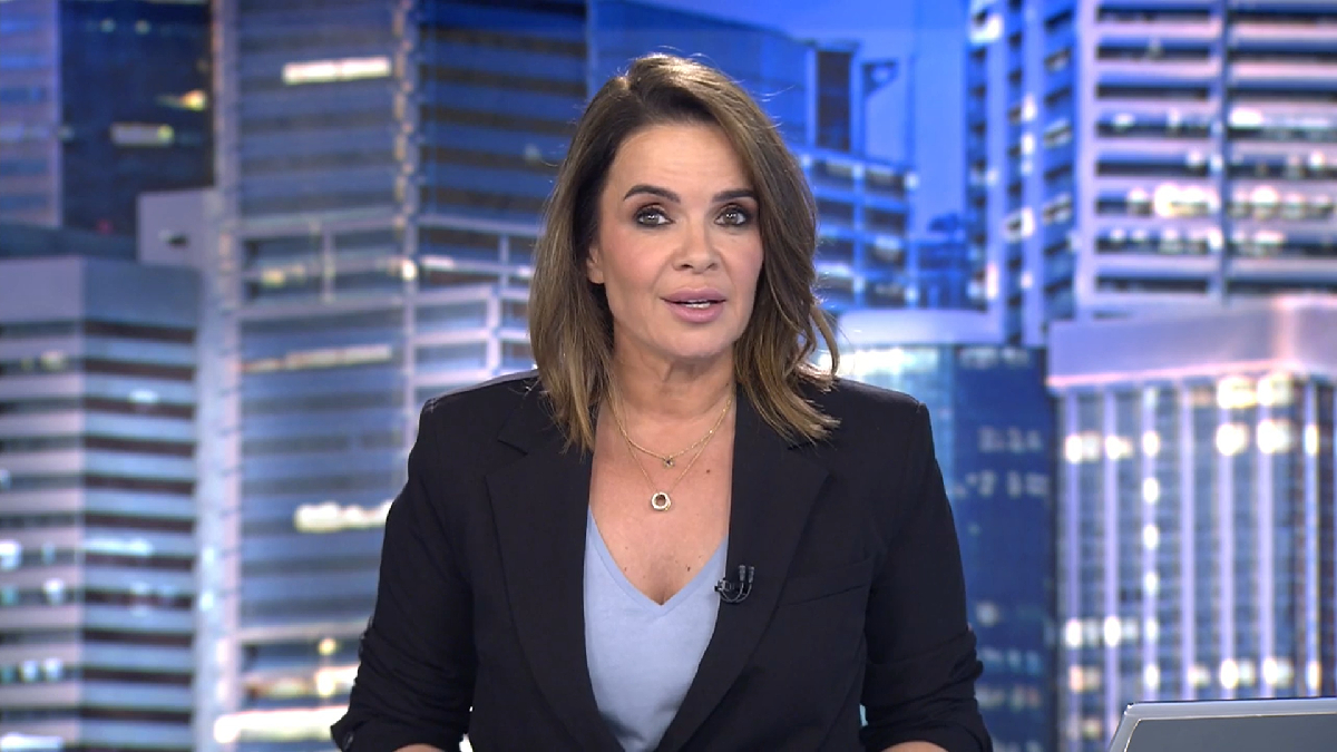 Carme Chaparro en 'Informativos Telecinco'.