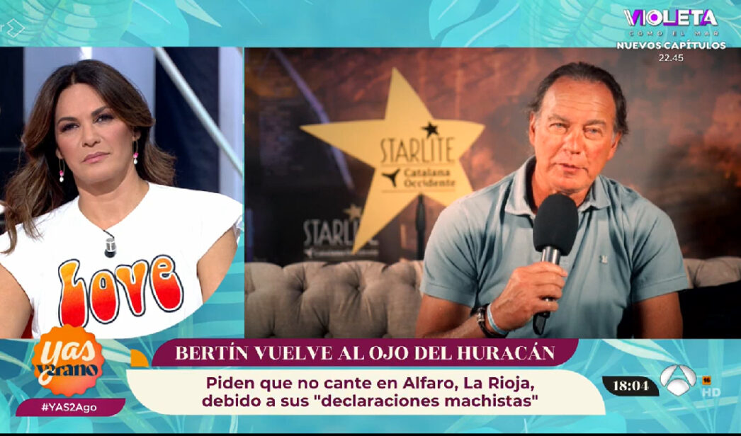 Fabiola Martínez defiende a Bertín Osborne en 'YAS Verano'.
