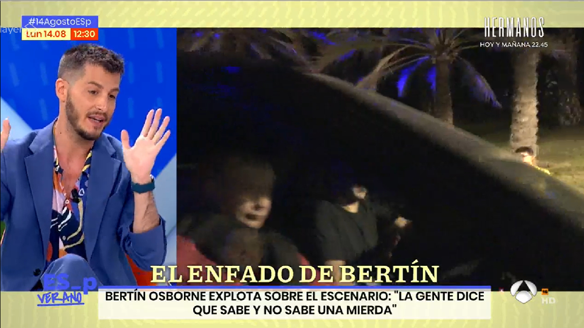 Nando escribano critica a Bertín Osborne en 'Espejo Público'.