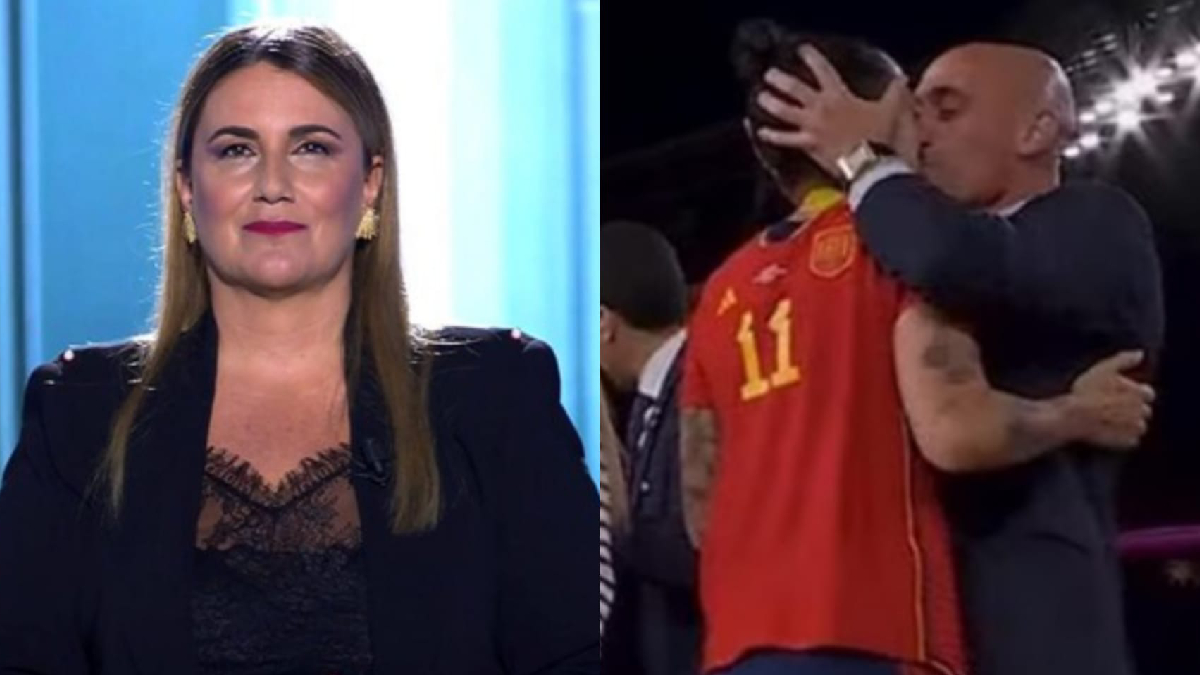 Carlota Corredera reacciona al beso no consentido de Luis Rubiales.