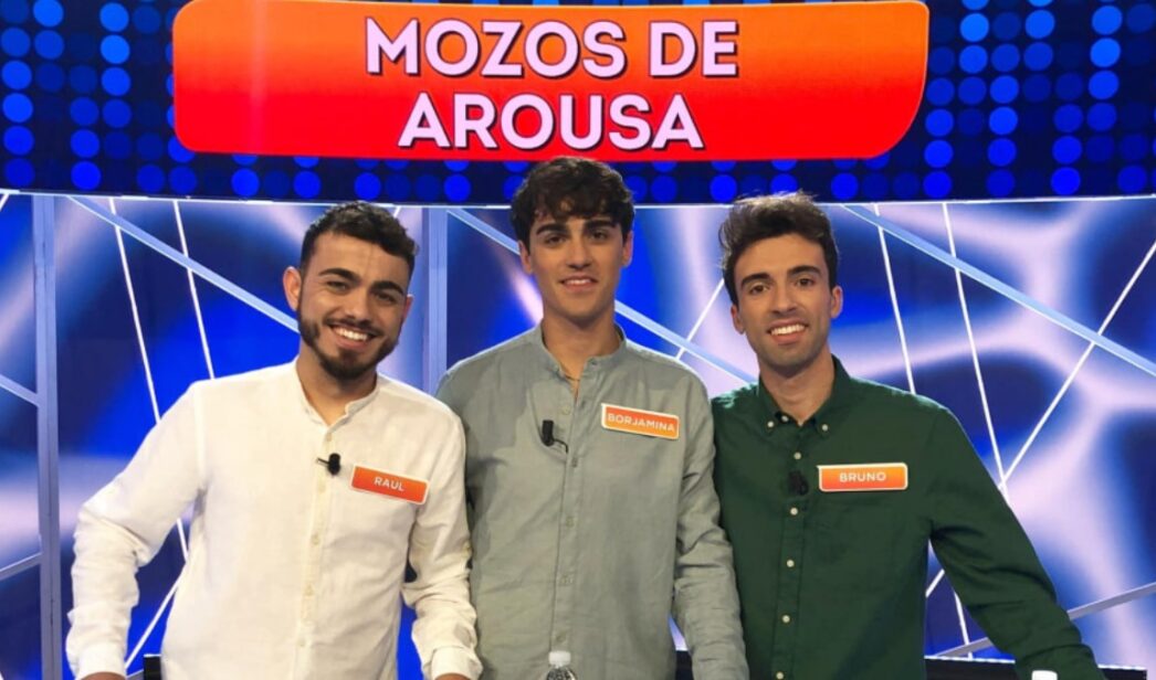 Raúl, Borjamina y Bruno, los Mozos de Arousa en 'Reacción en Cadena'.