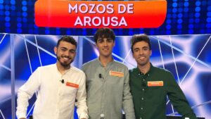 Raúl, Borjamina y Bruno, los Mozos de Arousa en 'Reacción en Cadena'.