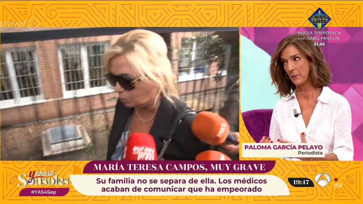 Paloma García-Pelayo habla del estado de María Teresa Campos.