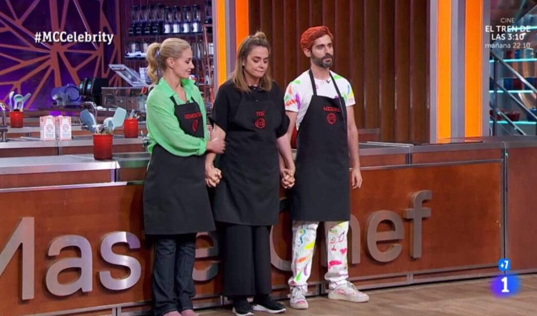 Genoveva Casanova, Toñi Moreno y Miguel Diosdado en 'MasterChef Celebrity 8'.
