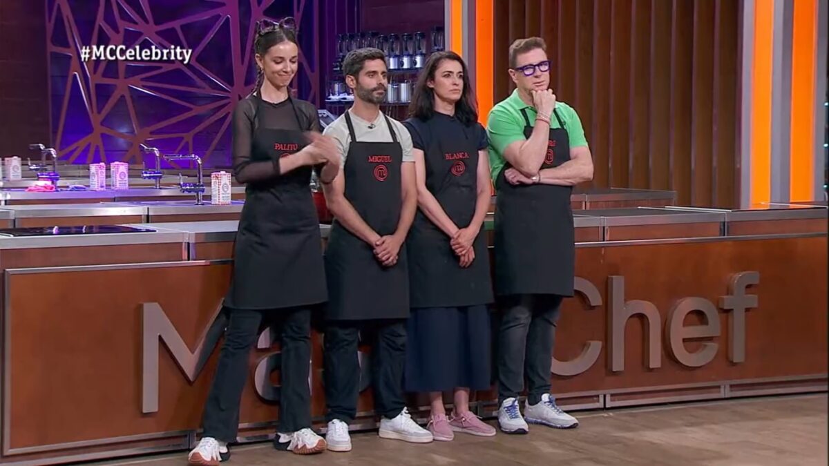 Palito, Miguel, Blanca y Jorge en 'MasterChef Celebrity'.