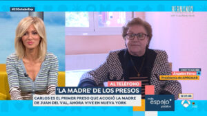 Ángeles Pérez, la madre de Juan del Val, aparece en 'Espejo Público'.