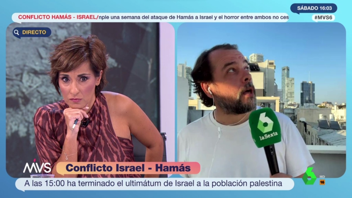 Adela González y Amador Guallar, enviado de La Sexta en Israel