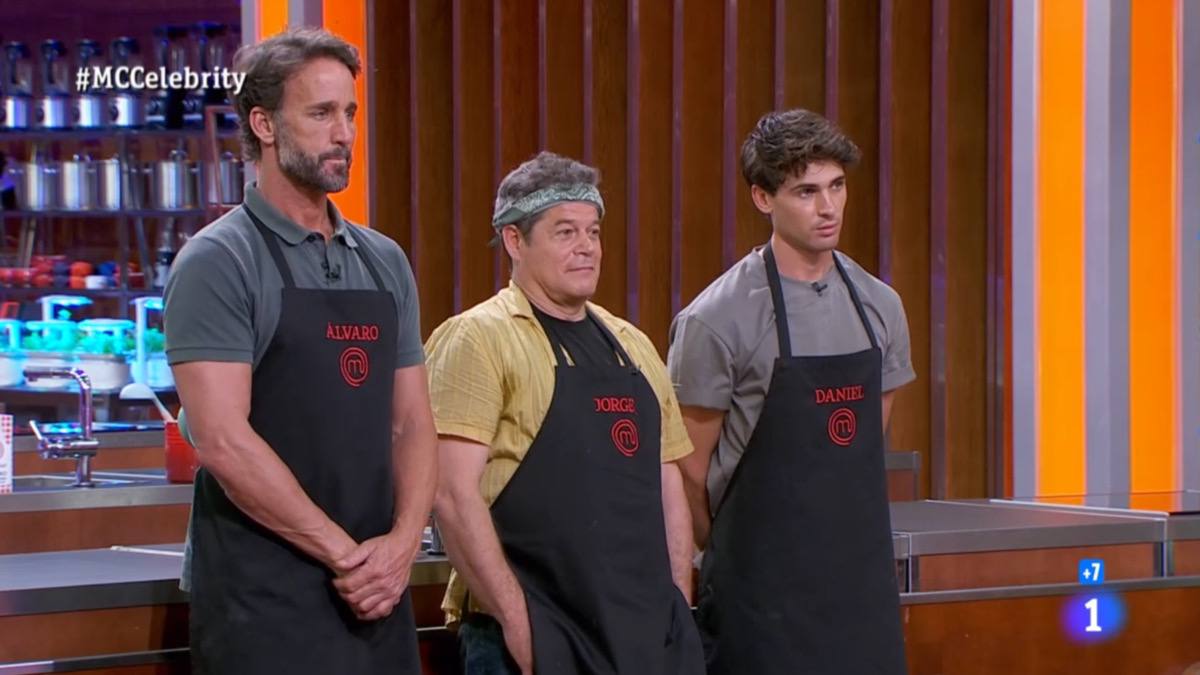 Álvaro Muñoz Escassi, Jorge Sanz y Daniel Illescas en 'MasterChef Celebrity'