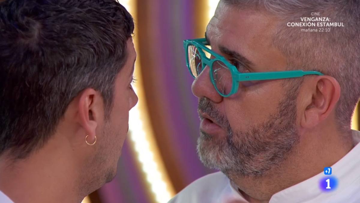 Flo y Eduardo Casanova en 'MasterChef Celebrity'.