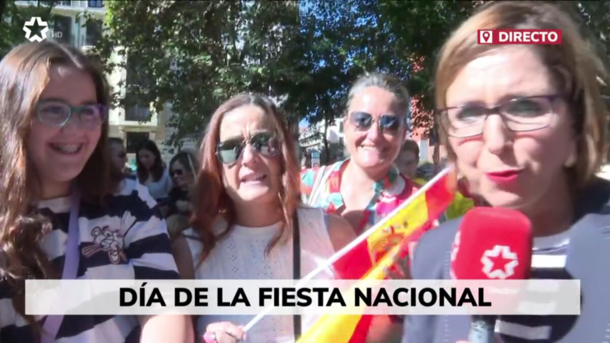 Captura de la retransmisión del desfile en Telemadrid.