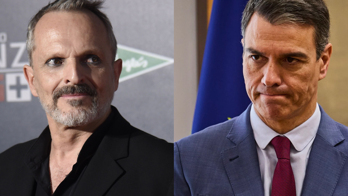 Miguel Bosé y Pedro Sánchez