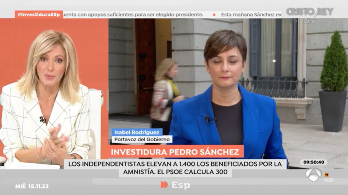 Susanna Griso e Isabel Rodríguez en 'Espejo Público'
