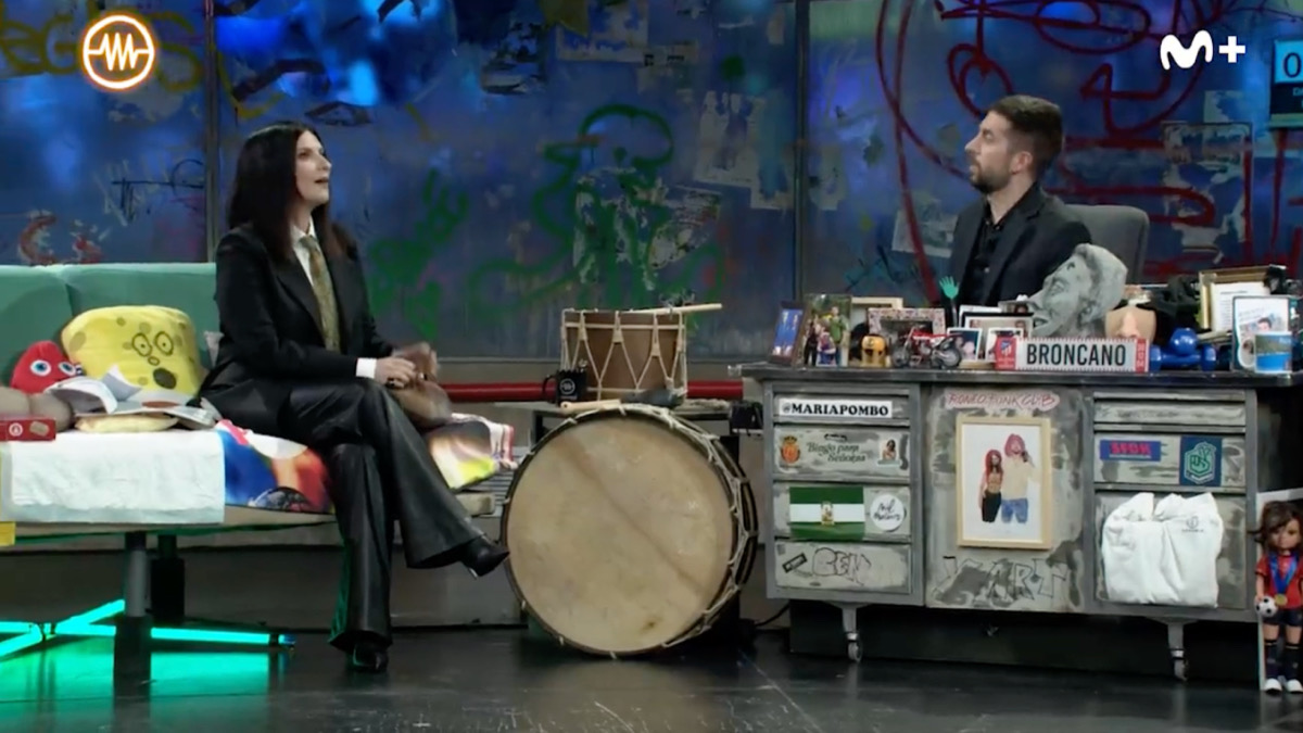 Laura Pausini y David Broncano en 'La Resistencia'