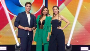 Chenoa, Xuso Jones y Masi Rodríguez, presentadores de 'OT 2023'.
