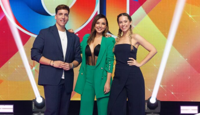 Chenoa, Xuso Jones y Masi Rodríguez, presentadores de 'OT 2023'.