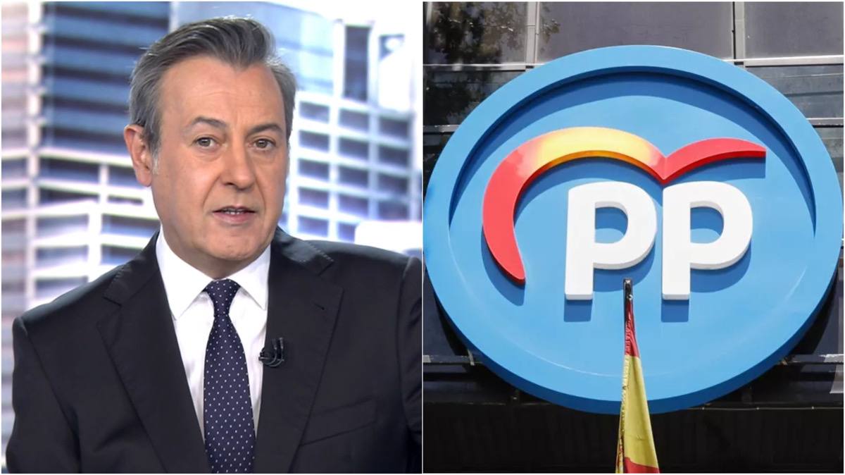 José Ribagorda y la sede del PP.