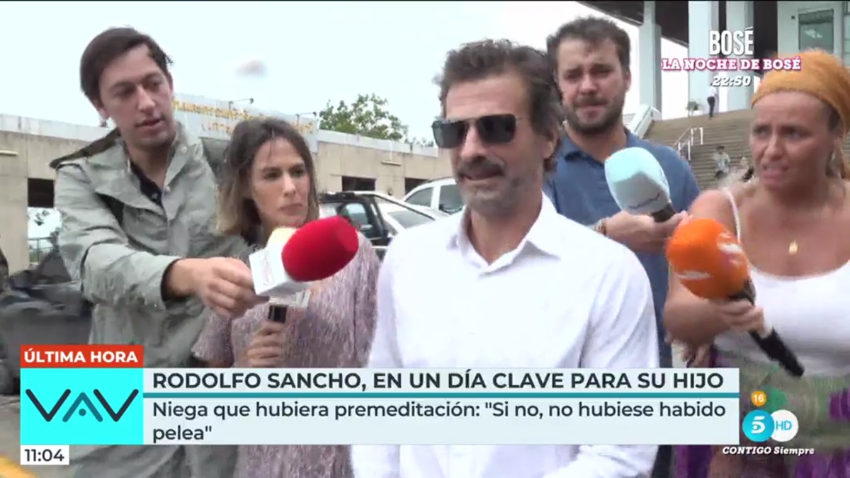 Rodolfo Sancho responde a un periodista de 'Vamos a ver'.