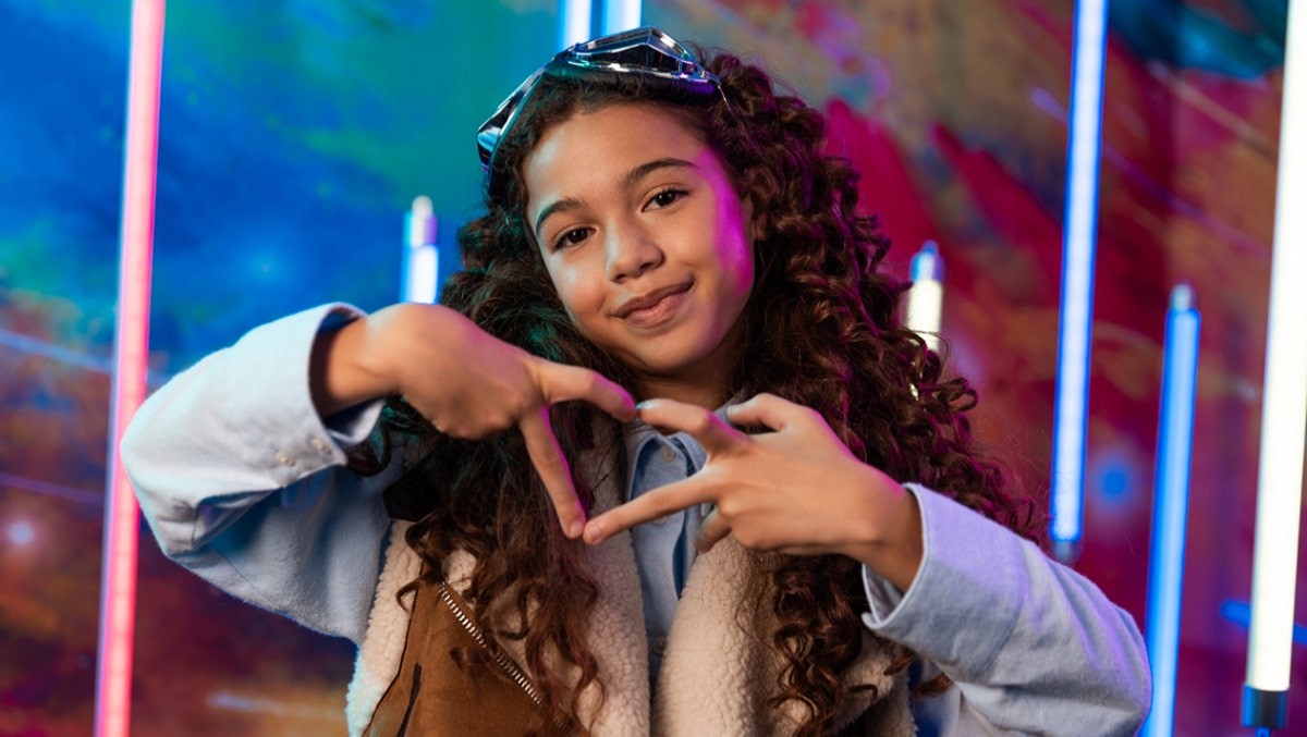 Sandra Valero, antes de Eurovisión Junior 2023.