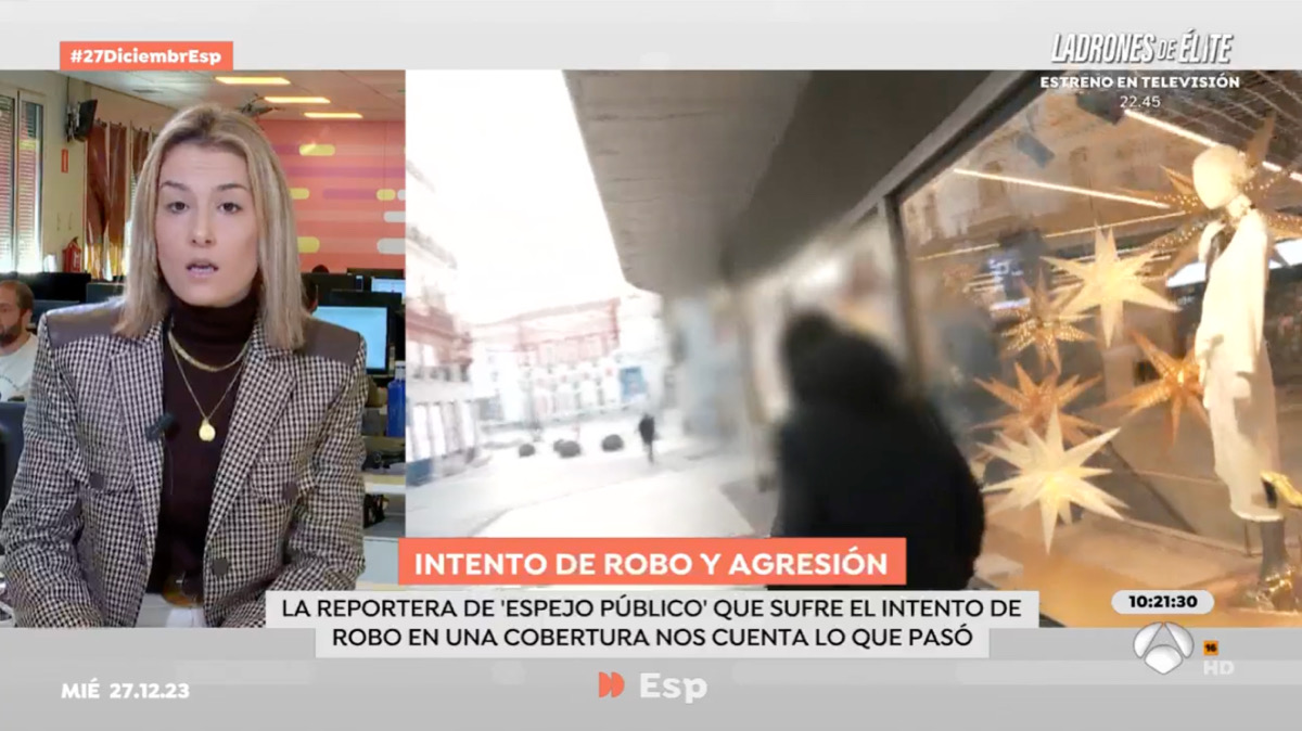 Reportera de 'Espejo Público' sufre intento de agresión y robo