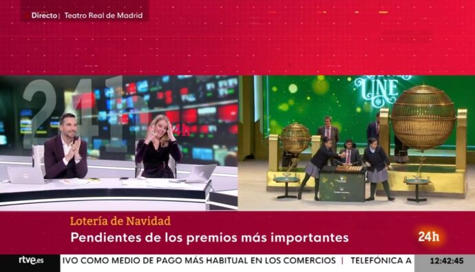 Ana Belén Roy y Lluis Guilera en el Canal 24H.