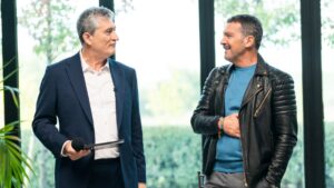 Antonio Banderas y Guillermo Fesser en '100% únicos'.