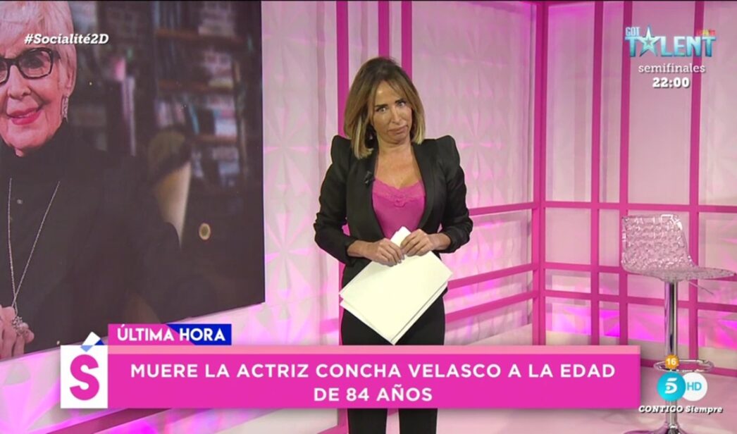 María Patiño informa de la muerte de Concha Velasco en 'Socialité'.