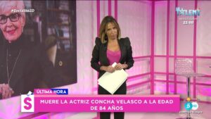 María Patiño informa de la muerte de Concha Velasco en 'Socialité'.
