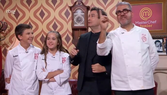 Pepe Rodríguez y Florentino Fernández en la promo de 'MasterChef Junior'.