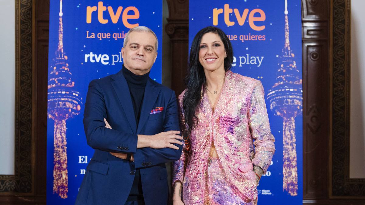 Ramón García y Jenni Hermoso, en las Campanadas de TVE