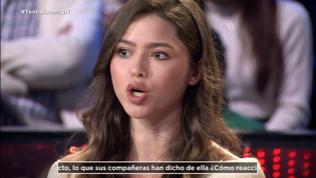 Andrea en el debate de 'La Isla de las Tentaciones 7'