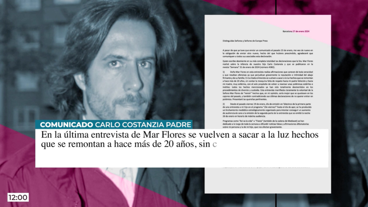 Comunicado de Carlo Costanzia en 'Vamos a ver'