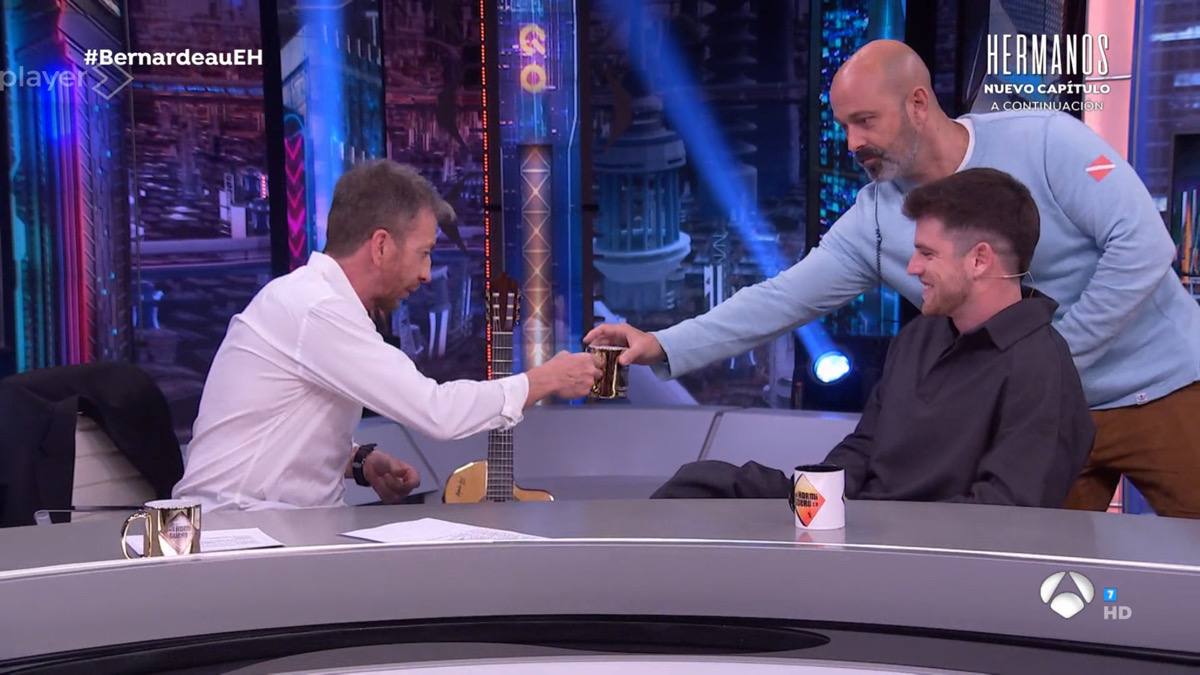 Pablo Motos y Miguel Bernardeau en 'El Hormiguero'