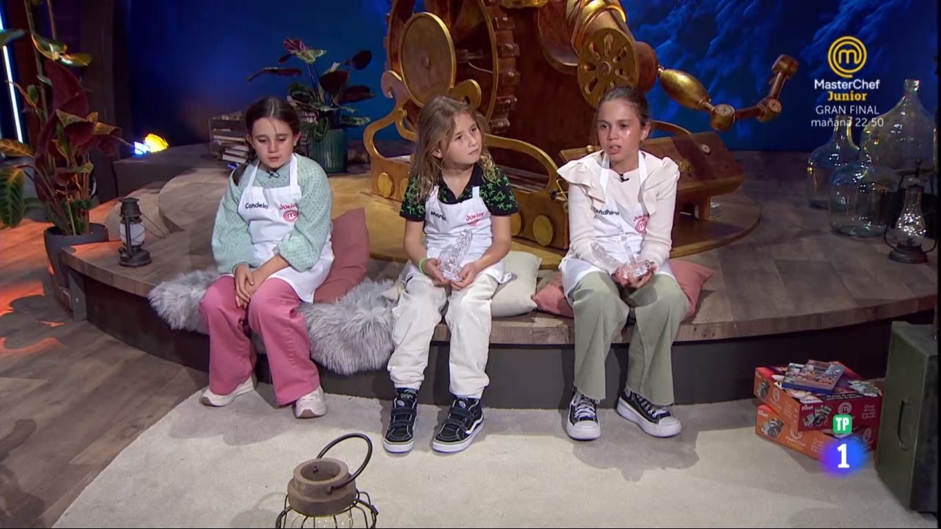 Indhira, Mario y Candela, últimos expulsados de 'MasterChef Junior 10'.