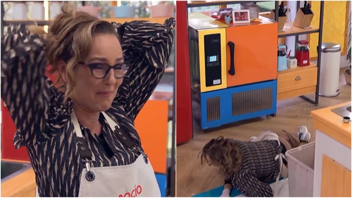 Rocío Carrasco sufre una caída en 'Bake Off'.