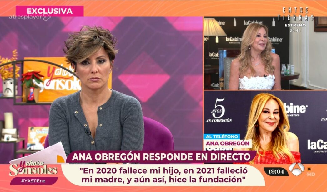 Ana Obregón llama a 'Y ahora Sonsoles'.