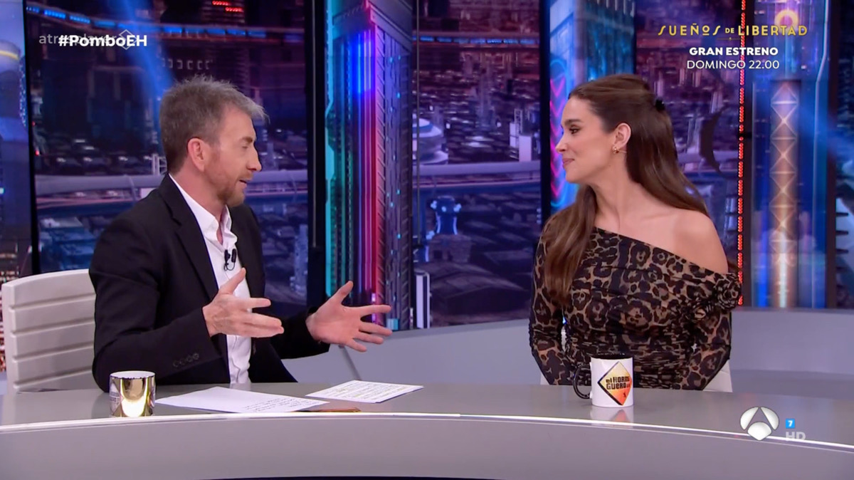 María Pombo y Pablo Motos en 'El Hormiguero'