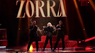 Nebulossa cantando "Zorra" en el Benidorm Fest 2024.